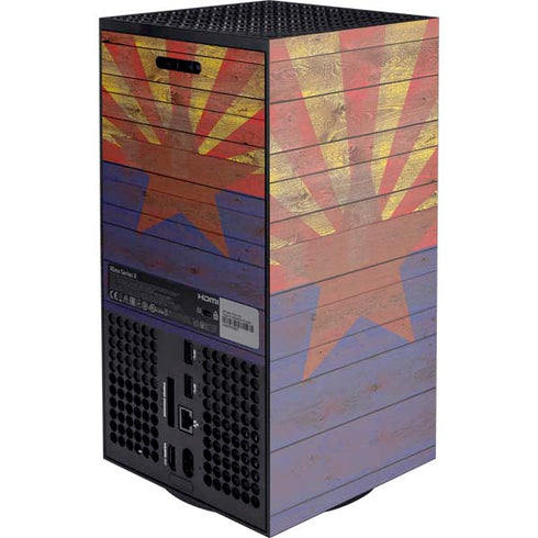 Arizona Flag Dark Wood XBox Series X Digital Edition Console Skin